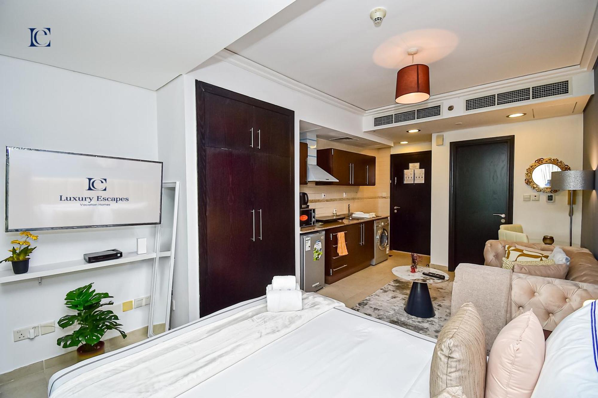 Luxury Escapes - Modern Studio Apt - Metro, Beach & Mall Mins Away Dubai Esterno foto